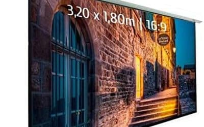 Test : écran de projection motorisé encastrable 3, 20×1, 80m Wi-Fi