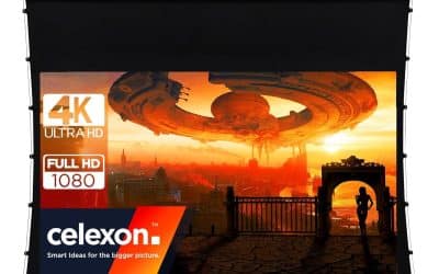 Test : écran de projection celexon Basic, performance motorisée et tensionnée