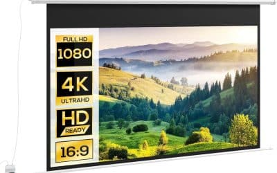 Test de l&rsquo;écran motorisé HOMCOM 84&Prime; : télécommande et montage mural