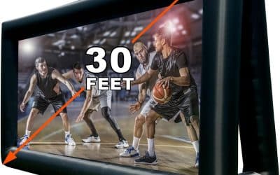 Test : écran de projection gonflable 5, 8 m pour soirées ciné en plein air