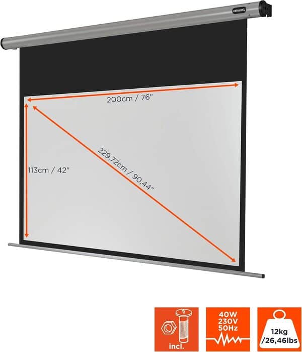 celexon HomeCinema Écran de Projection motorisé 90