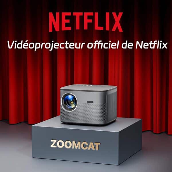 [Netflix Certifié/35000LM] Vidéoprojecteur 4K Android 13.0 Auto Focus/Correction trapézoïdale Vidéoprojecteur Intelligent Full HD 1080P WiFi Bluetooth Projecteur Home Cinéma