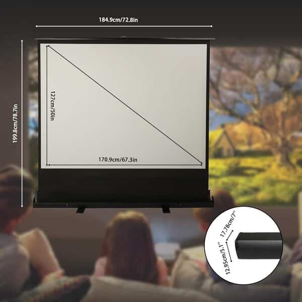 mosegor Écran de projection HD 84