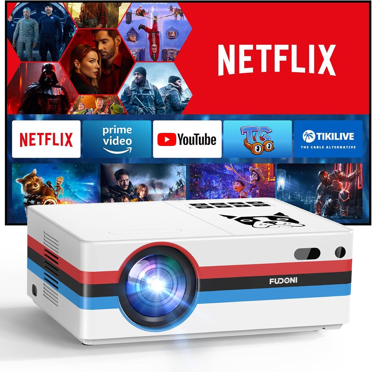 HCS350 Projecteur Rétro 4K Avec 30 000 Jeux, 2 Manettes Sans Fil, Android 12, 5G WiFi, Bluetooth – 64 Go HCS350 Projecteur Rétro 4K Avec 30 000 Jeux, 2 Manettes Sans Fil, Android 12, 5G WiFi, Bluetooth – 64 Go