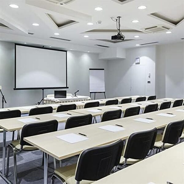 KIMEX - Ecran de Projection - A déroulement Manuel - sur trépied - 2,13 x 1,20 m - Format 16:9 – 043-2014