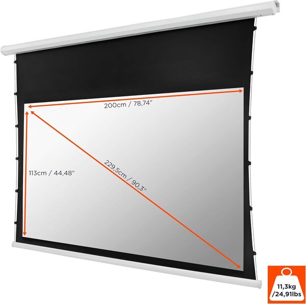 celexon Basic Écran de Projection motorisé tensionné 90
