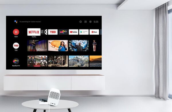 Xiaomi Mi Smart Projector 2 vidéoprojecteur Portable Blanc, écran réglable 1080P Full HD 60 à 120 Pouces, 3M de Projection, Applications et Jeux intégrés - Version française