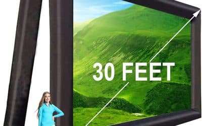 Test de l&rsquo;écran de projection gonflable fitnessandfun 9, 1 m