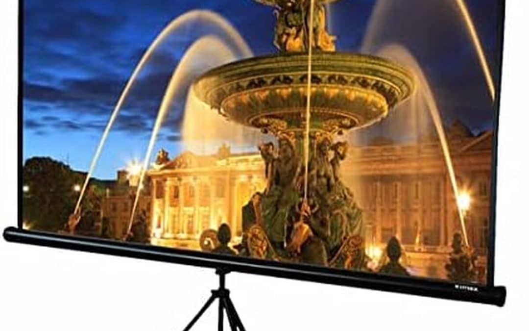 Test Kimex : écran de projection manuel sur trépied 16 : 9