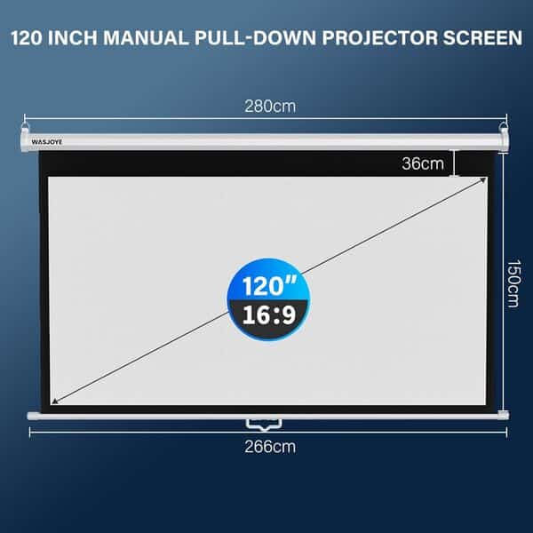 WASJOYE Écran de Projection Manuel - Universal 120