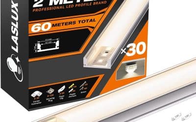 Test des profils LASLUX pour bandes LED : 30 conduits en aluminium de 2 m