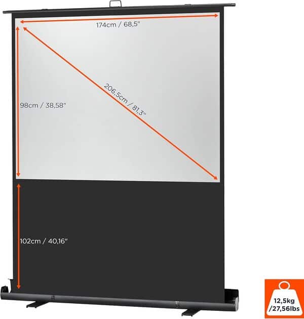celexon Écran de Projection Portable Ultramobile Plus Professional Pull-Up 80