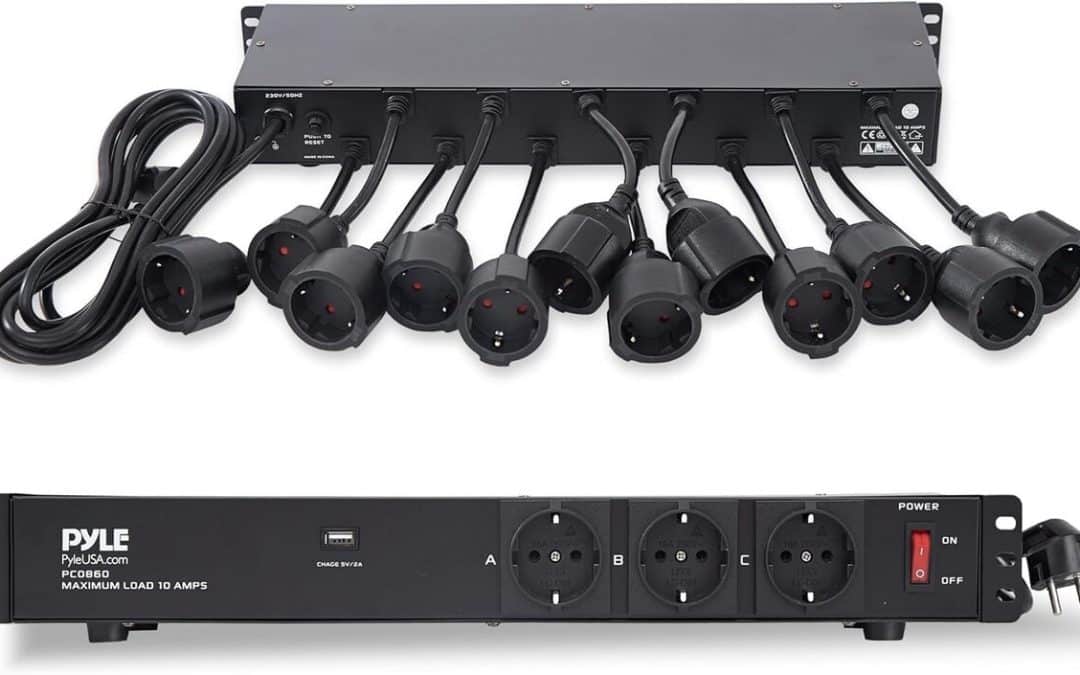 Test : multiprise parafoudre Pyle 12 prises avec ports USB et protection surtension