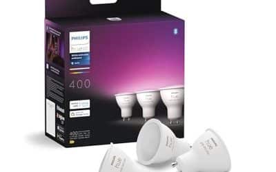 Test ampoule LED Philips Hue blanche et couleur 400 lumens GU10