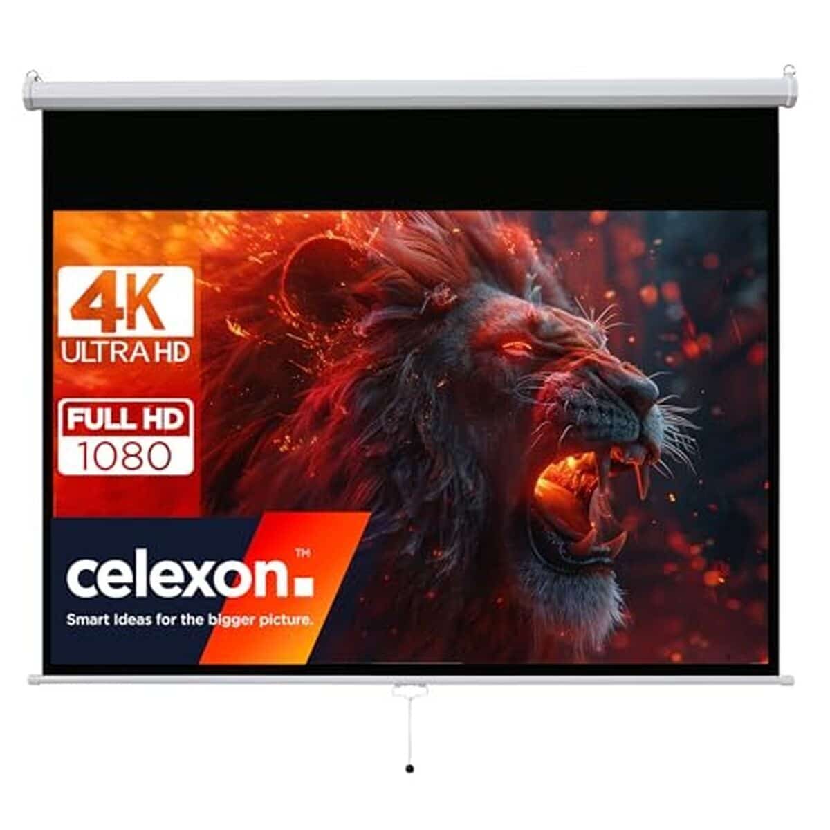 Test du celexon Basic : écran de projection manuel 90" pour home cinéma et bureau