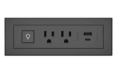 Test du centre d’alimentation Legrand Wiremold Radiant : uSB double et interrupteur