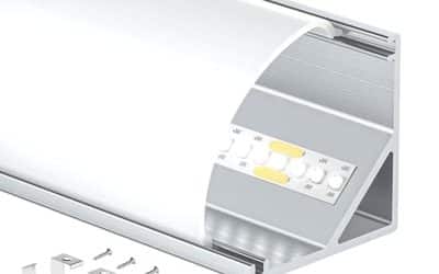 Test du profilé LED Shine Plus : efficacité et style en 45 degrés