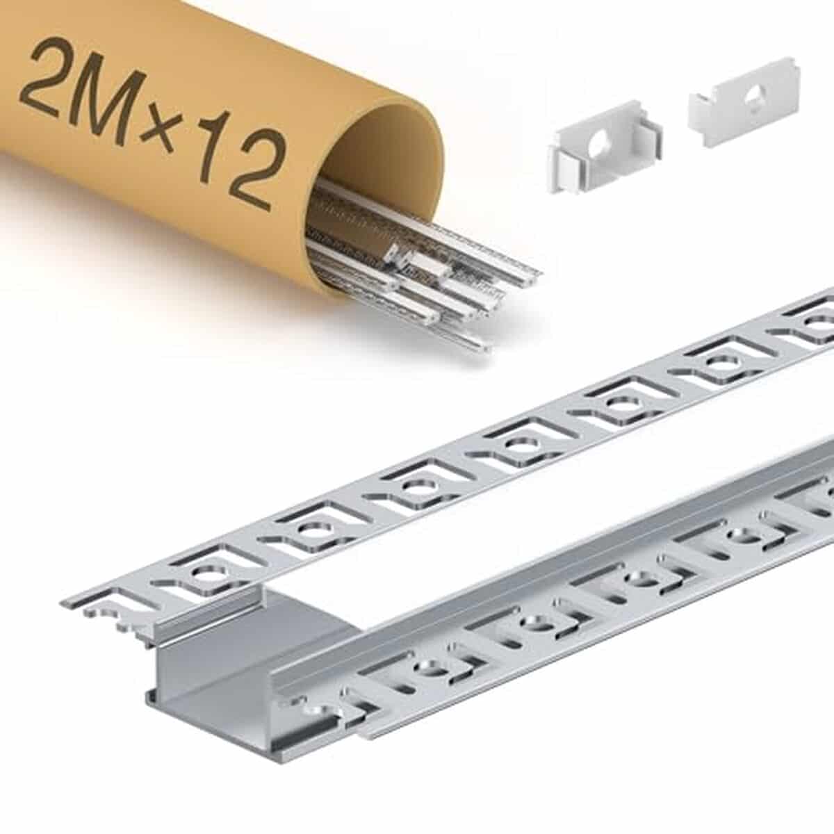 Test du profilé LED encastrable KOSOOM 64, 2x13, 8 mm