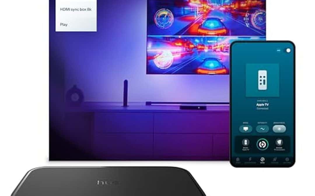 Test : philips Hue Play HDMI Sync Box 8K - synchronisation lumineuse ultime
