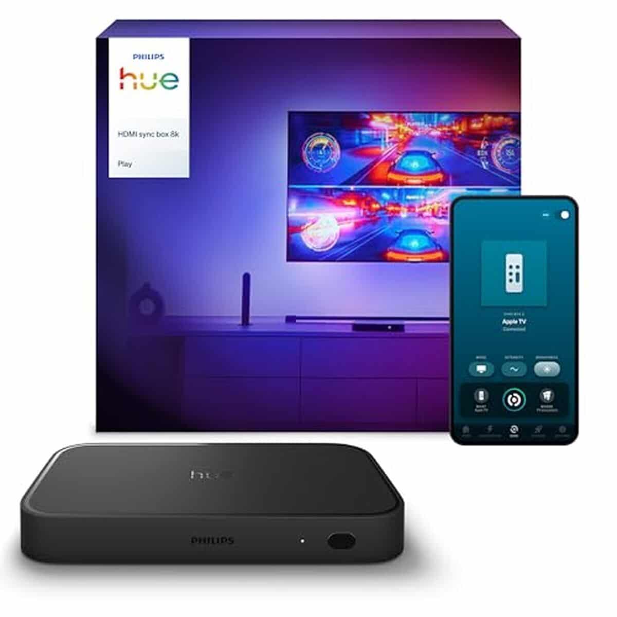 Test : philips Hue Play HDMI Sync Box 8K - synchronisation lumineuse ultime