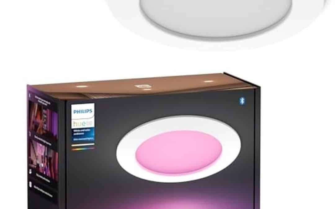 Test : philips Hue spot encastré connecté 170mm, lumière multicolore