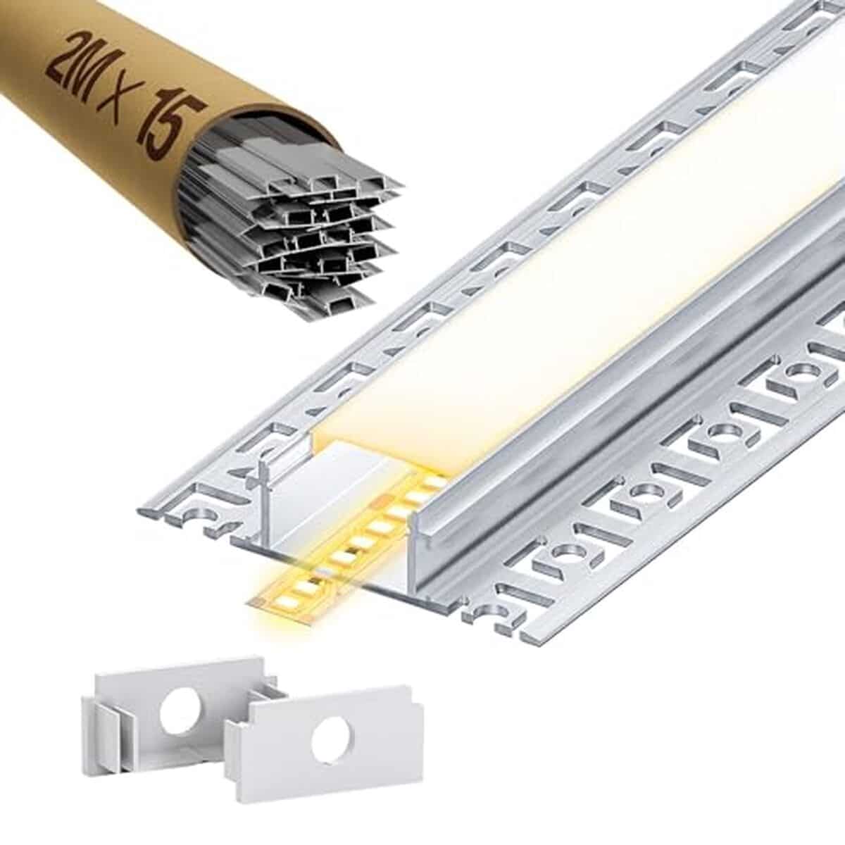 Test : profilé aluminium LED encastrable LASLUX 2m