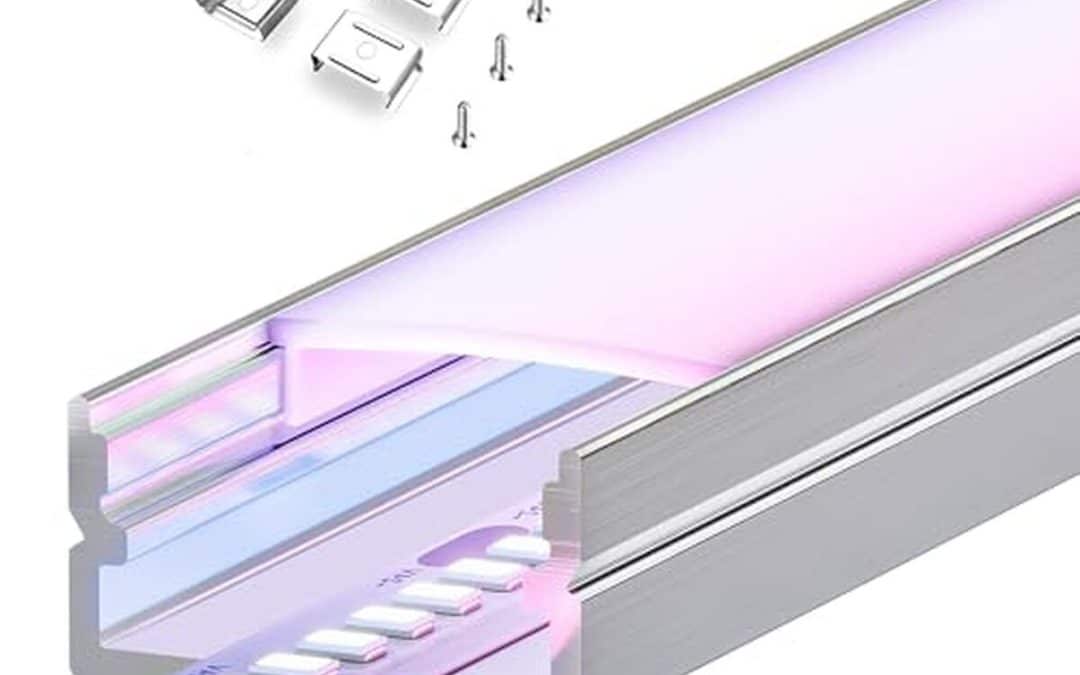 Test : profilés LED Kosoom 20x2m en aluminium avec couvercle opaque