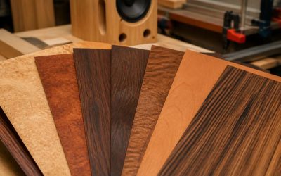 Reconnaître les placages bois pour enceintes : guide complet