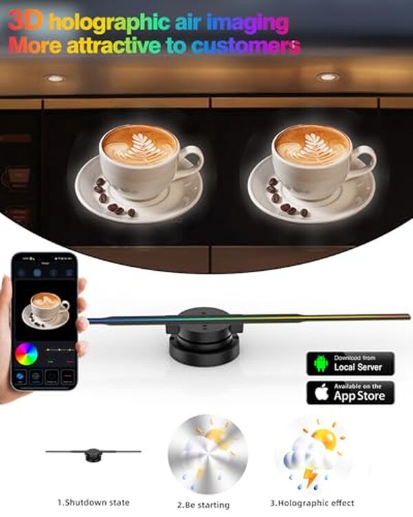 Découvrez notre ventilateur holographique 3D LED HD 42 cm pour vos événements et campagnes marketing. Affichage captivant, technologie LED haute définition, solution publicitaire professionnelle. 