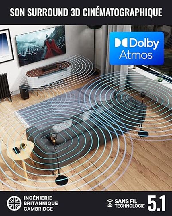 Découvrez notre test complet de la barre de son Majority Bowfell Halo Atmos 300w : qualité audio, immersion Dolby Atmos et performances détaillées. 