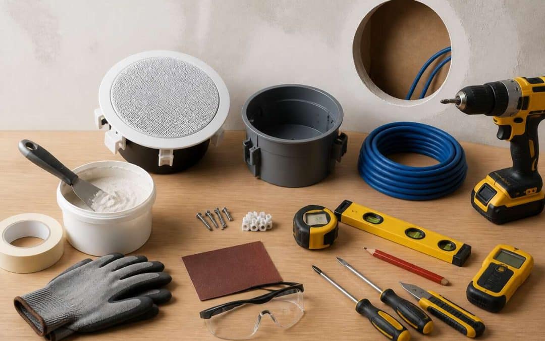 Comment installer une enceinte encastrable sur un mur en plâtre ?
