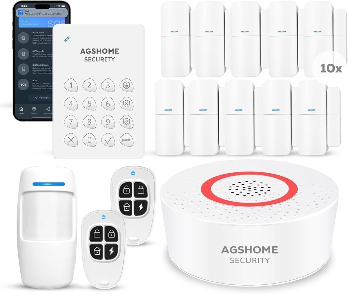 Test : alarme maison sans fil AGSHOME, extensible et compatible Alexa