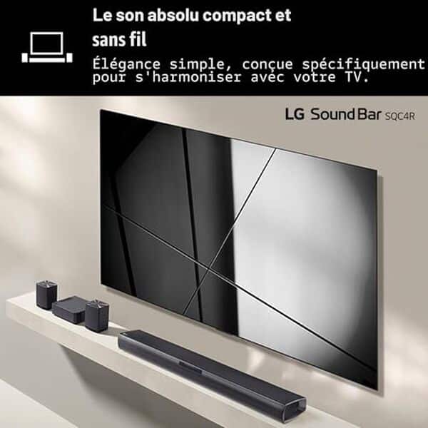 Découvrez notre test détaillé de la barre de son LG SQC4R : performances audio, connectivité sans fil et design. Avis d'expert pour choisir votre barre sonore. 