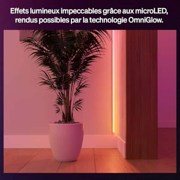 Bande LED Philips Hue OmniGlow 3m : test complet de cette lumière flexible et intelligente pour transformer votre intérieur avec un contrôle total