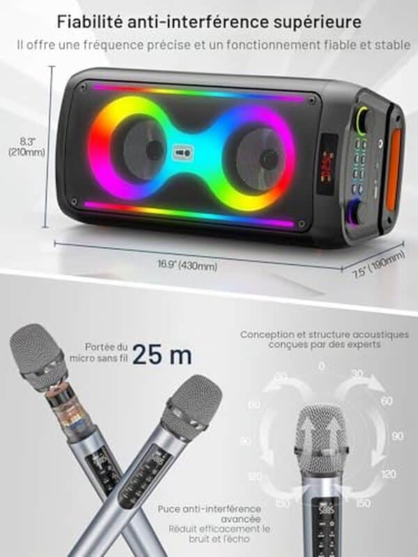 Découvrez notre test détaillé de la machine à karaoké Bluetooth avec lumières disco et microphones sans fil. Performances, qualité audio et ambiance : tout ce qu'il faut savoir.