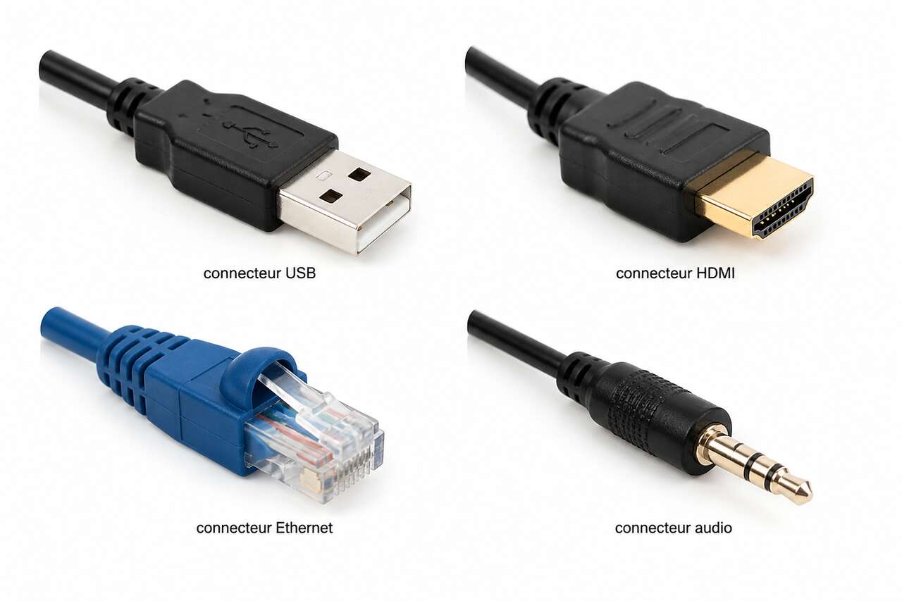 Les 4 types de connecteurs: rôle, formats et compatibilités Les 4 types de connecteurs: rôle, formats et compatibilités