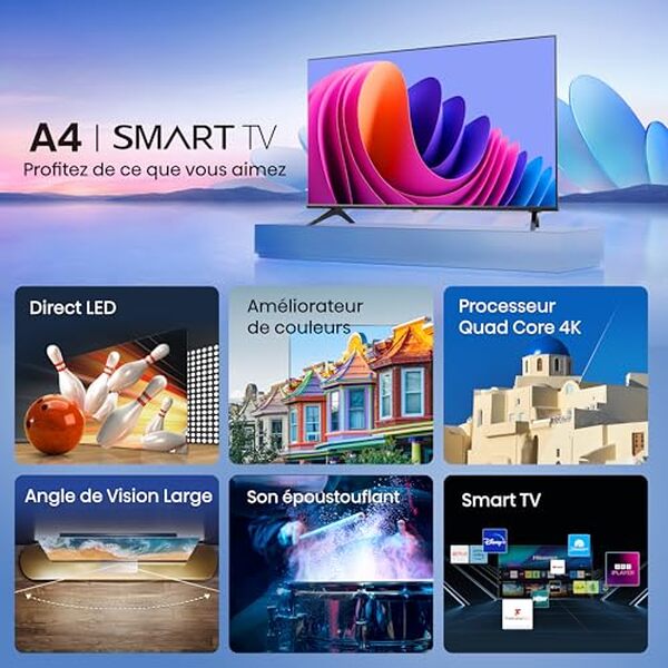 Découvrez notre test du téléviseur connecté Hisense 40A4Q : qualité full HD, immersion audio Dolby et connectivité complète pour votre divertissement.