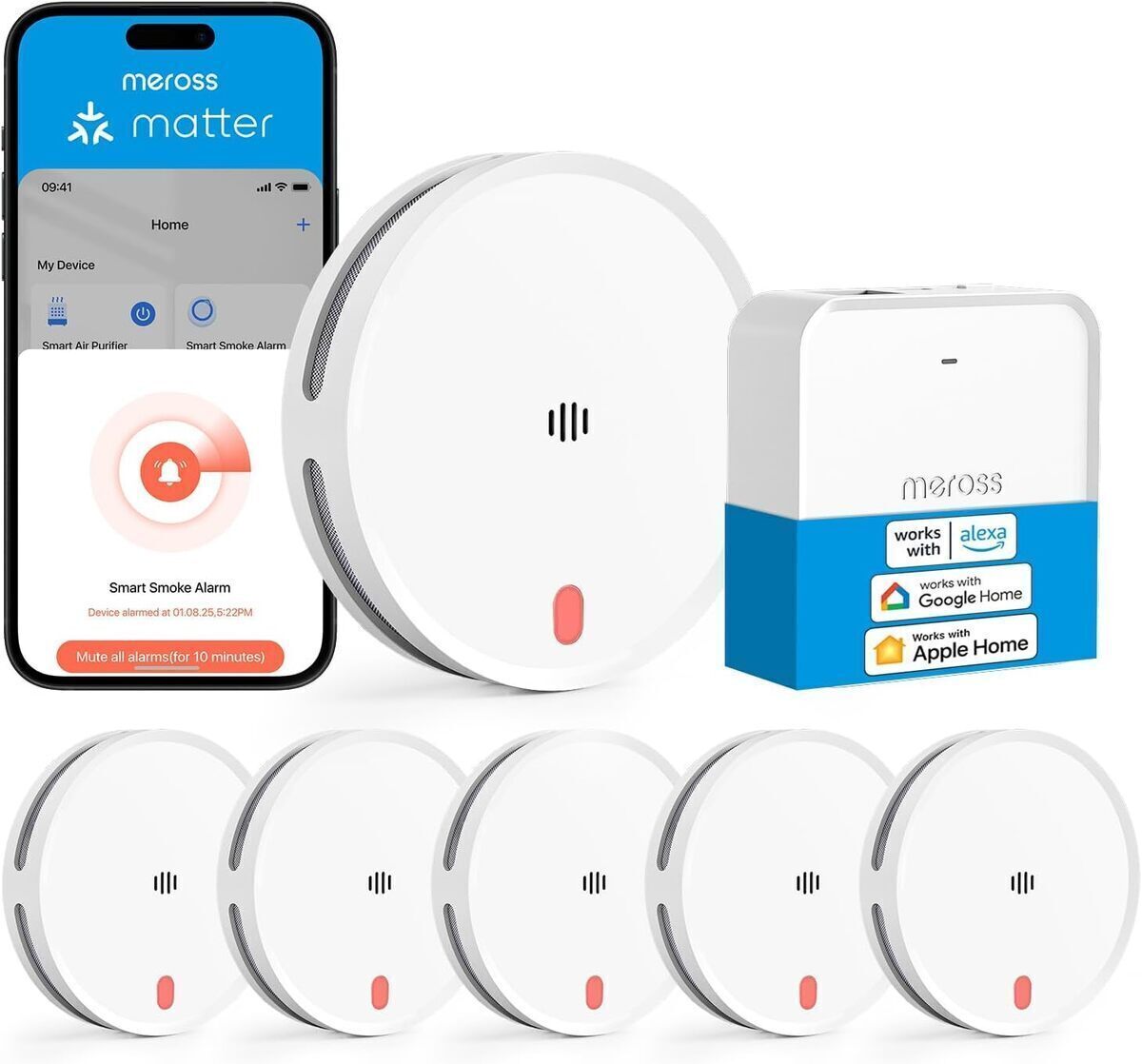 Test du détecteur de fumée connecté Meross Matter